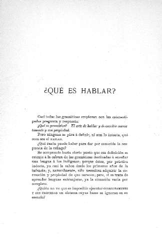 ¿Qué es hablar?