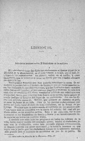 Lección III.