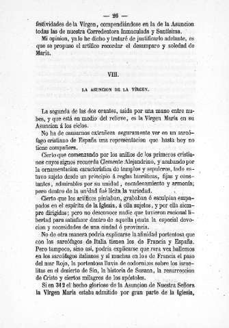 VIII. La asunción de la Vírgen