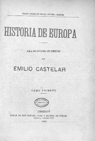 Historia de Europa. Tomo Primero