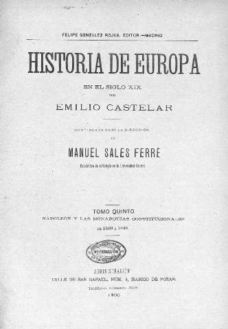 Historia de Europa. Tomo Quinto