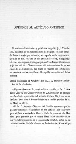 Apéndice al artículo anterior