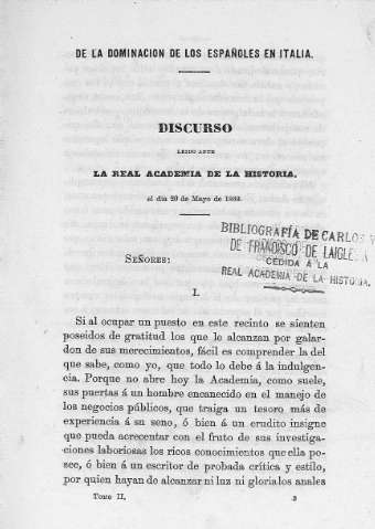 Discurso leído ante la Real Academia de la Historia