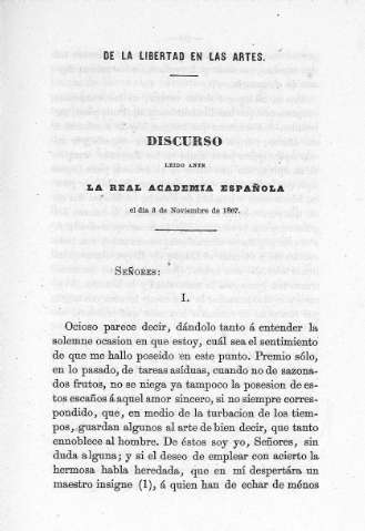 Discurso leído ante la Real Académia Española
