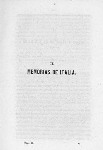 II. Memorias de Italia
