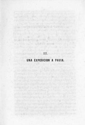 III. Una esxpedición a Pavía