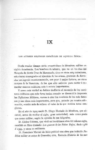 IX. Los autores militares españoles de aquella época