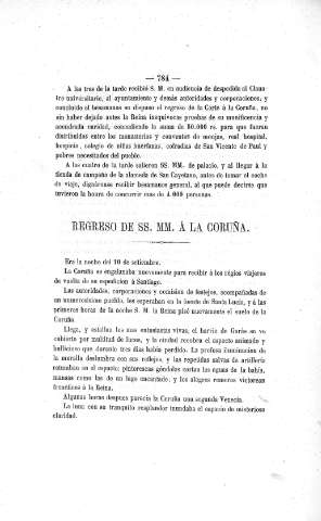 Regreso de SS. MM. á La Coruña