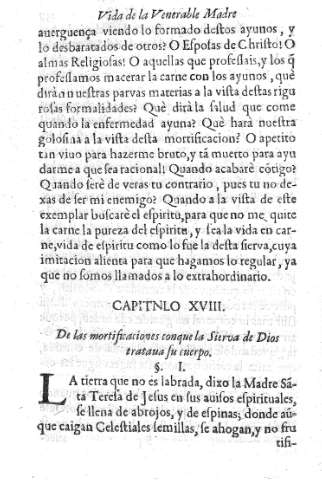 Capitvlo XVIII. De las mortificaciones conque la Sierva de Dios trataua su cuerpo
