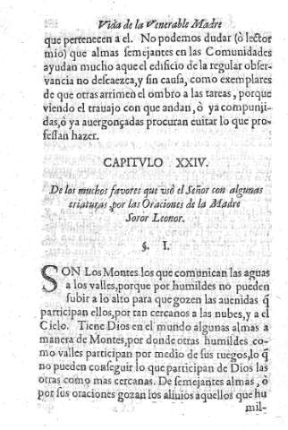 Capitvlo XXIV. De los muchos favores que usó el Señor con algunas criaturas, por las oraciones de la Madre Soror Leonor 