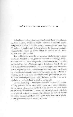 Doña Teresa, Infanta de Leon