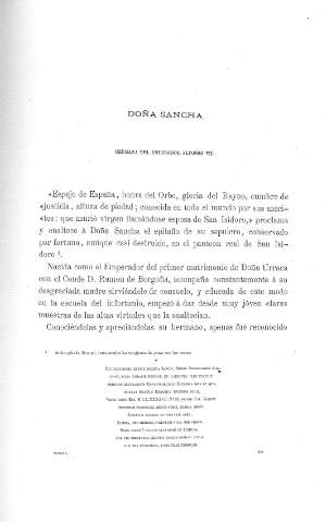 Doña Sancha, hermana del Emperador Alfonso VII