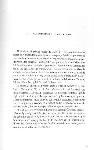 Doña Petronila de Aragon