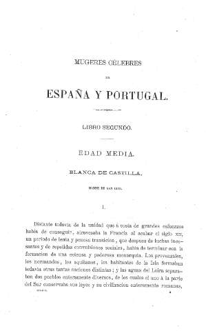 Libro segundo. Edad Media. Blanca de Castilla, madre de San Luis