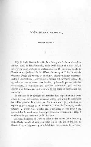 Doña Juana Manuel, muger de Enrique II