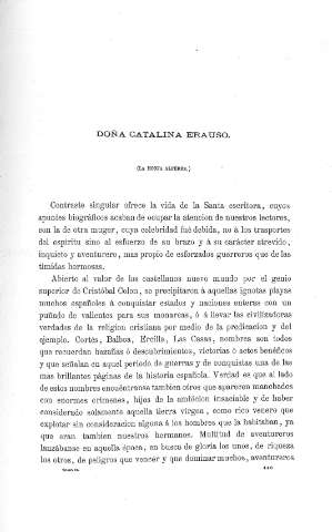 Doña Catalina Erauso (la monja alférez)