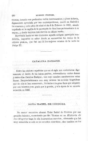 Catalina Badajoz - Doña Isabel de Córdoba