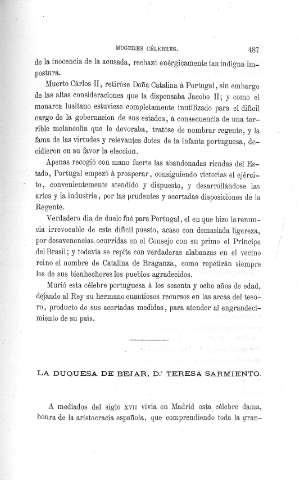 La Duquesa de Béjar Dª. Teresa Sarmiento