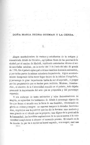 Doña María Isidra Guzmán y la Cerda
