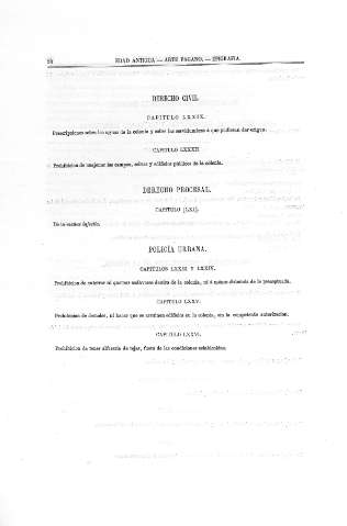 Derecho civil. Derecho procesal. Policía urbana
