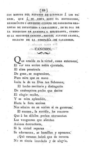 Con motivo del reparto de limosnas a los pobres... - Canción