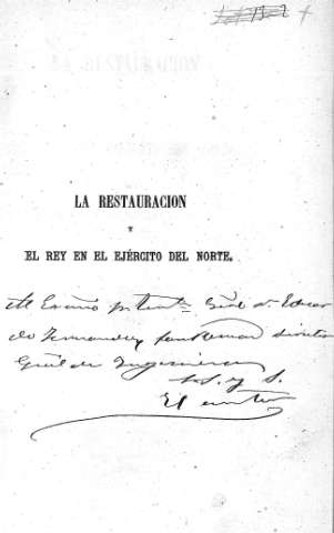 La Restauración y el Rey en el ejército del Norte