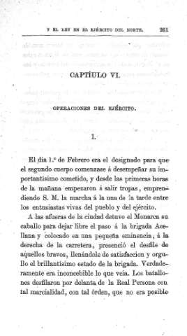 Capítulo VI. Operaciones del ejército