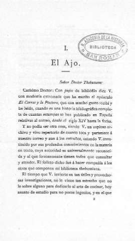 I. El Ajo