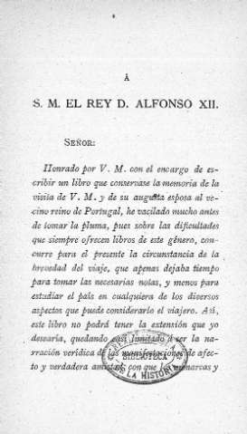 Á S.M. El Rey D. Alfonso XII