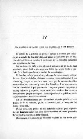IV. El Marqués de Santa Cruz de Marcenado y su tiempo