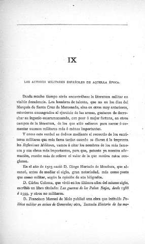 IX. Los autores militares españoles de aquella época