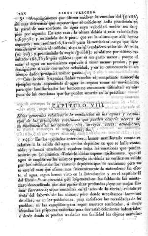 Capítulo VIII. Ideas generales relativas a la conduccion de las aguas y resolucion ...