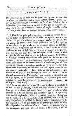 Capítulo III. Determinacion de la cantidad de agua, que cayendo de una cierta altura ...