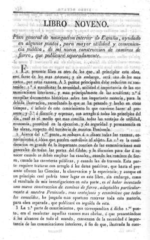 Libro noveno. Plan general de navegacion interior de España, ayudado...