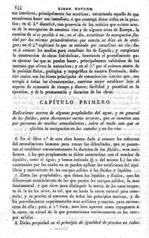 Capitulo primero. Reflexiones acerca de algunas propiedades del agua...