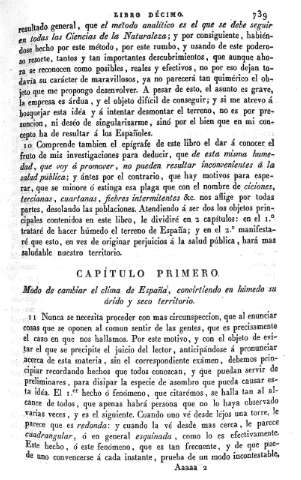 Capitulo primero. Modo de cambiar el clima de España...
