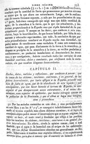 Capitulo II.  Hechos, datos, noticias y reflexiones, que conducen a pensar...