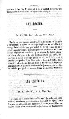 Ley Décima  -  Ley Undécima