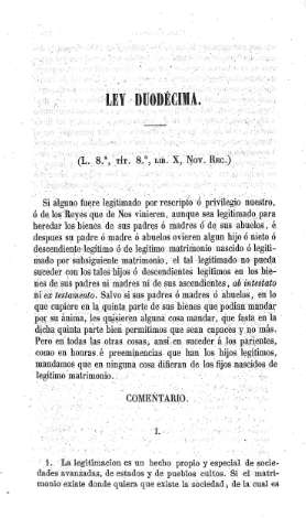Ley Duodécima  -  Comentario