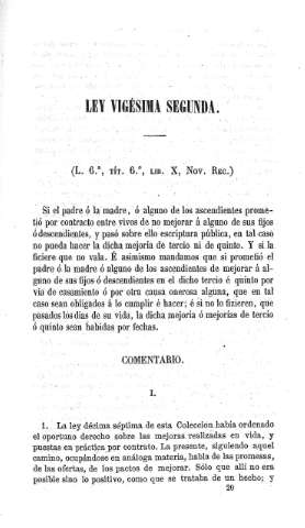 Ley Vigésima Segunda  -  Comentario