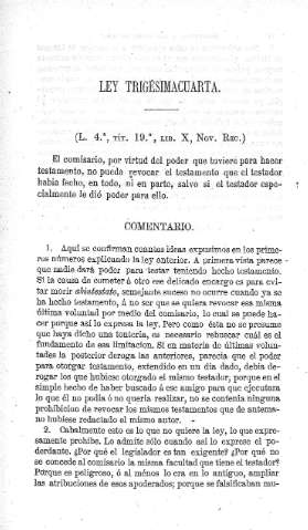 Ley Trigesimocuarta  -  Comentario