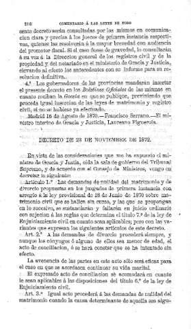 Decreto de 23 de Noviembre de 1872