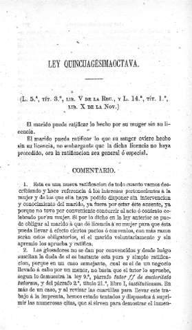 Ley quincuagésimaoctava - Comentario