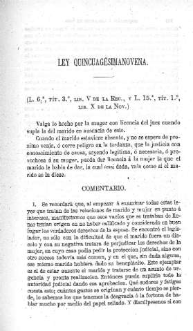 Ley quincuagésimanovena - Comentario