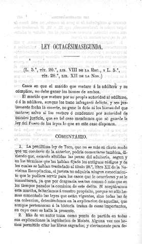 Ley octagésimasegunda - Comentario