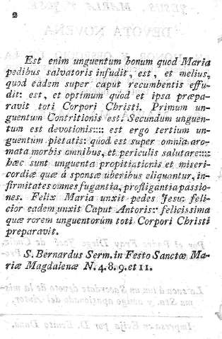 Est enim unguentum bonum quod Maria...