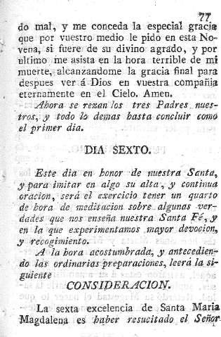 Dia Sexto