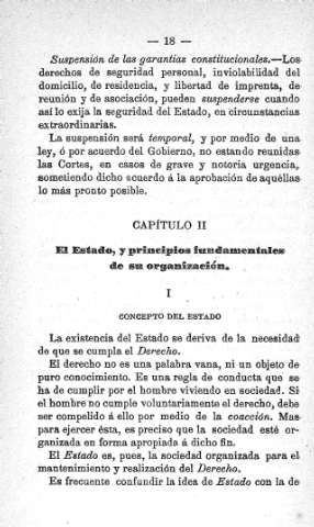 Capítulo II. El Estado y principios fundamentales de su organización