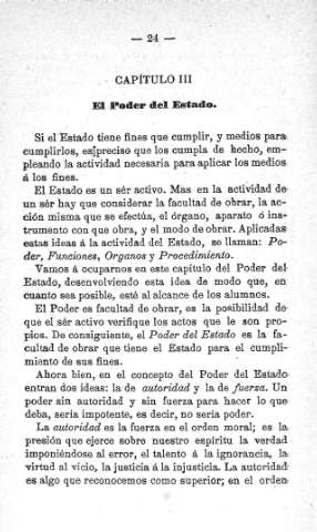 Capítulo III. El Poder del Estado