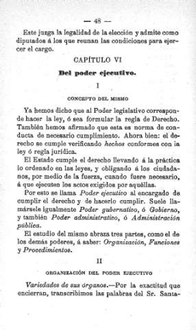 Capítulo VI. Del Poder Ejecutivo